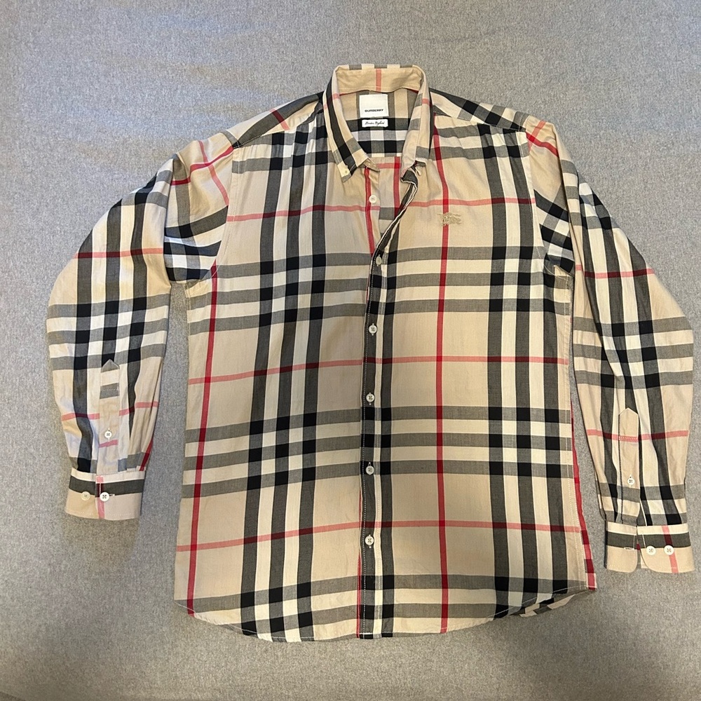 Burberry plaid button-up